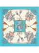 الصورة 1 من Gucci Silk carré with flowers and tassels print