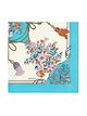 الصورة 2 من Gucci Silk carré with flowers and tassels print
