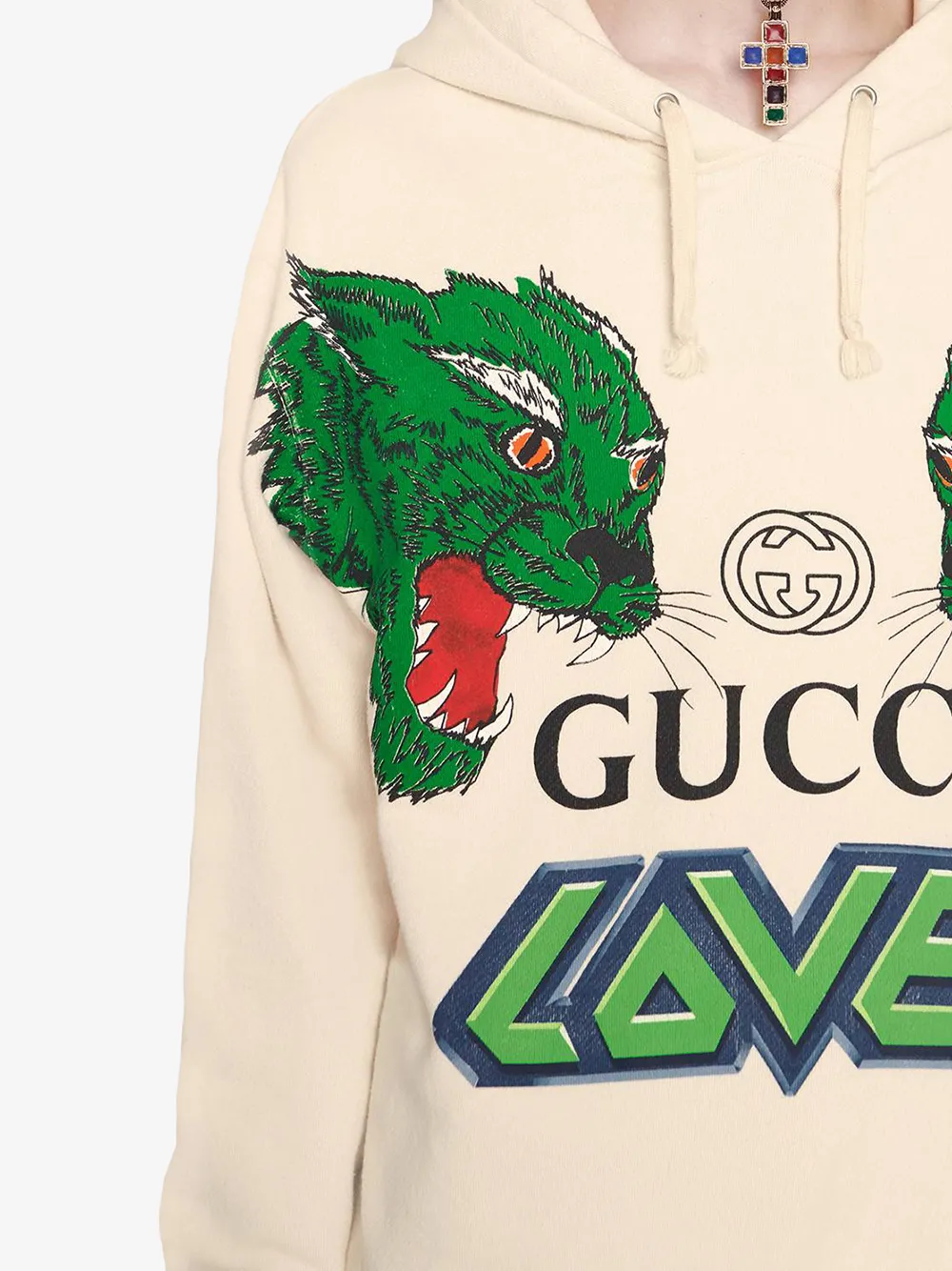 gucci cotton sweatshirt with tigers