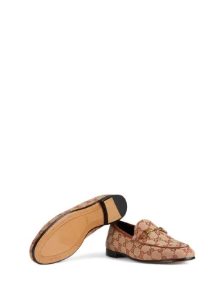 gucci jordaan gg canvas loafer