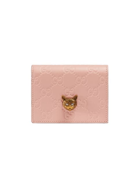 gucci pink cat wallet