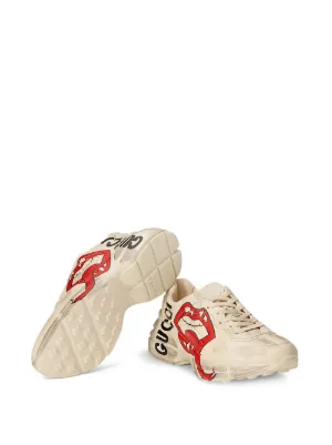 gucci rhyton sneaker with mouth print