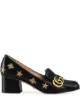 Image 1 of Gucci Embroidered leather mid-heel pump