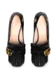 Gucci Embroidered leather mid-heel pump