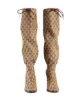 Gucci GG canvas mid-heel boot