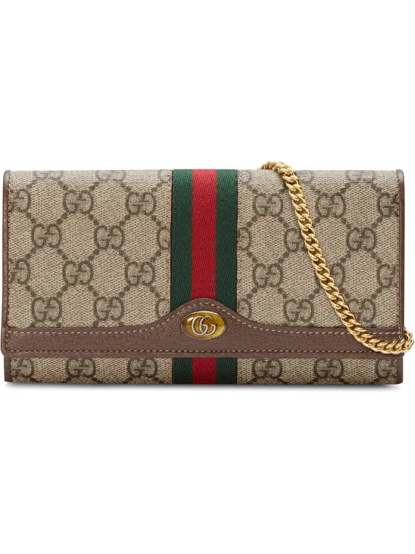 Gucci brown Ophidia GG chain wallet for 