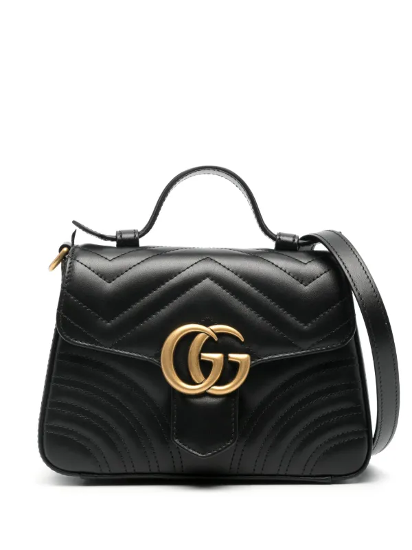 Gucci グッチ GGマーモント トップハンドルバッグ ミニ - FARFETCH