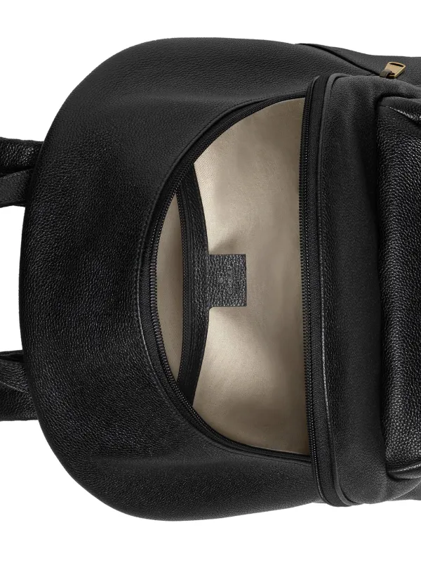 gucci print leather backpack