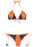 Brigitte panelled bikini set - Blue