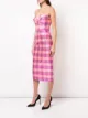 Christian Siriano plaid strapless dress