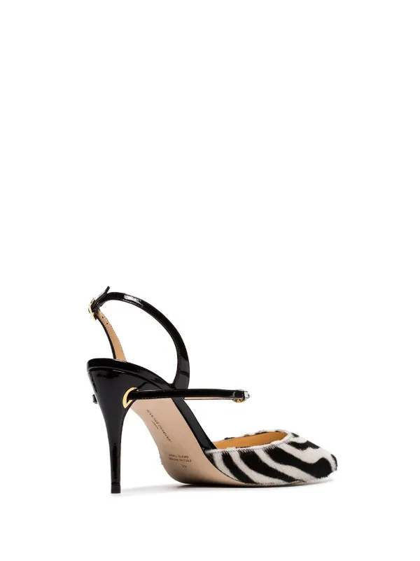 zebra slingbacks
