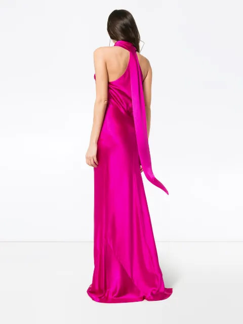 galvan halter neck gown
