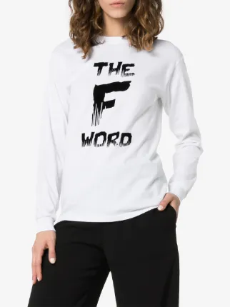 the F word long sleeve cotton T-shirt展示图