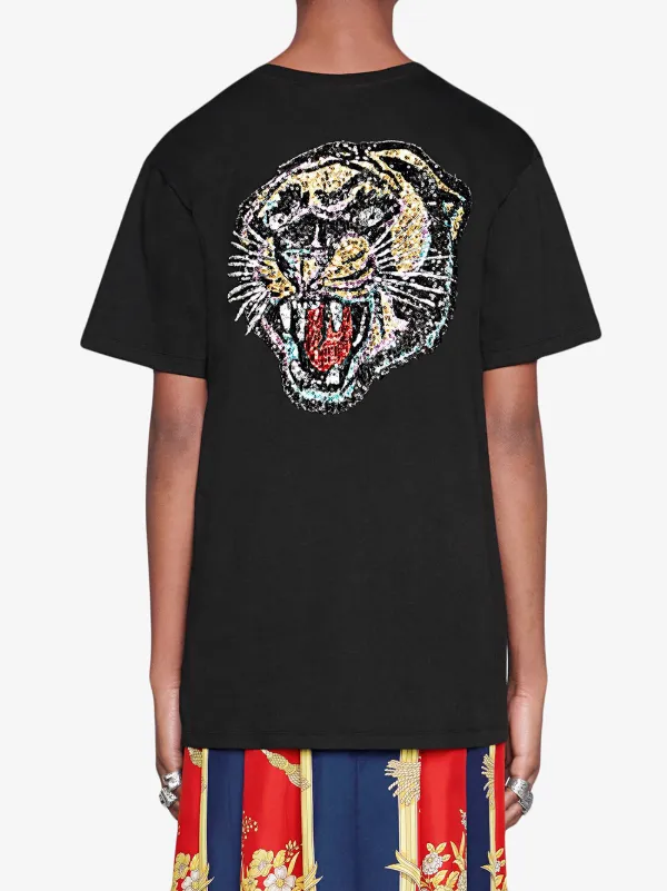 gucci sequin tiger t shirt