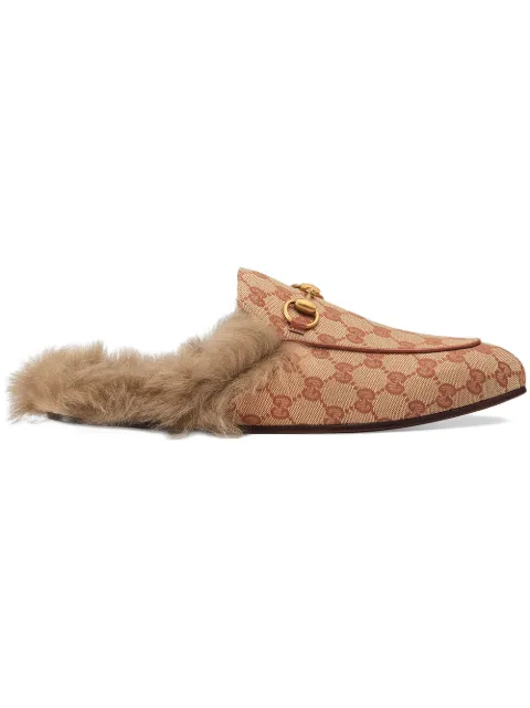 princetown genuine shearling loafer mule