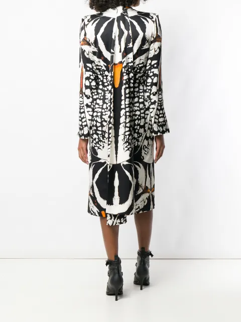 ALEXANDER MCQUEEN BEETLE PRINT MIDI DRESS