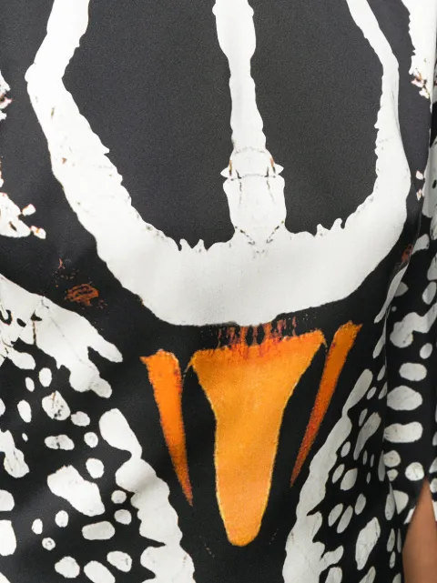 ALEXANDER MCQUEEN BEETLE PRINT MIDI DRESS