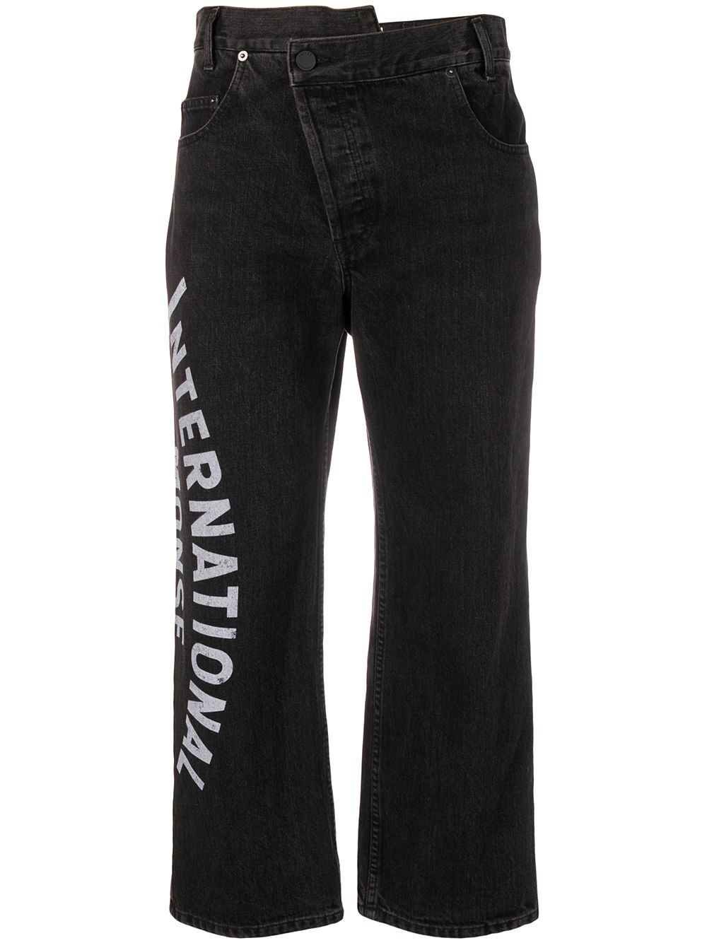 фото Monse укороченные джинсы с принтом