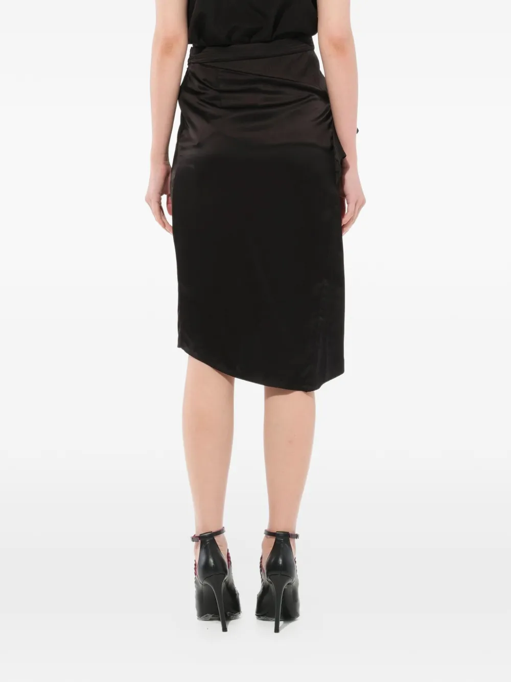 Givenchy asymmetric draped skirt Zwart