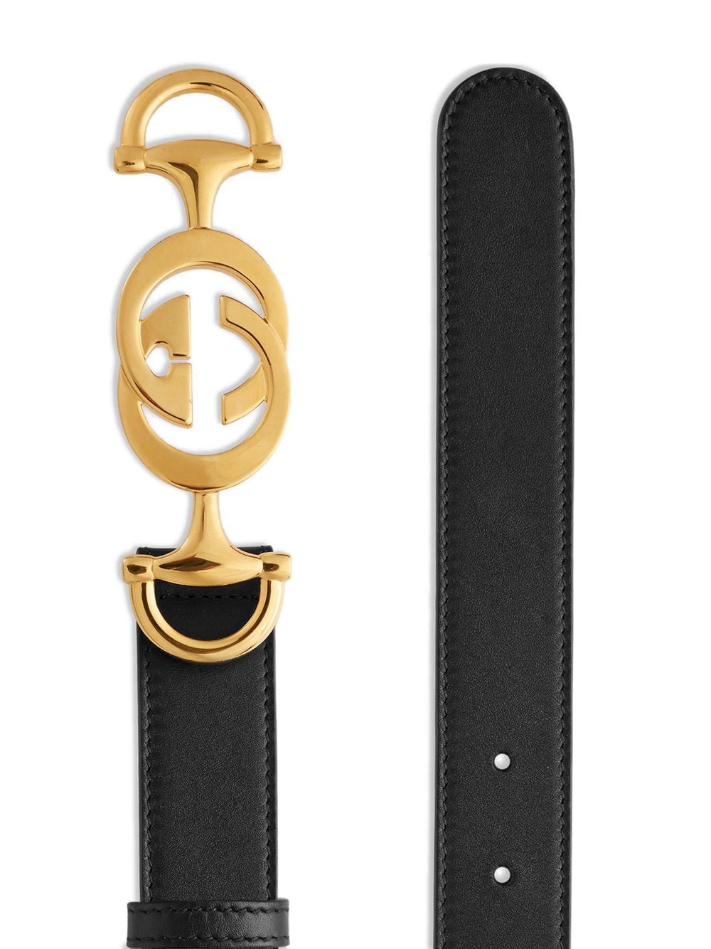 Gucci Leather Belt With Interlocking G Horsebit - Farfetch