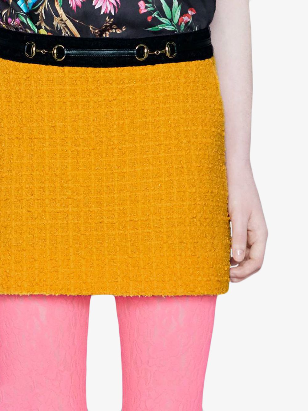 фото Gucci твидовая юбка мини