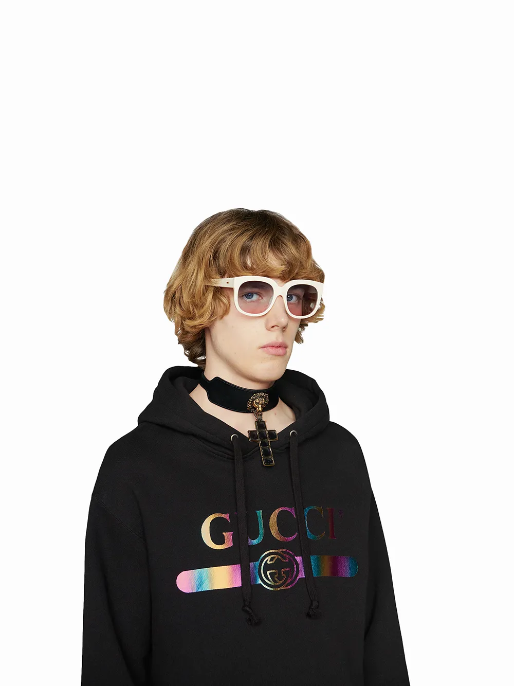 cotton sweatshirt with gucci logo