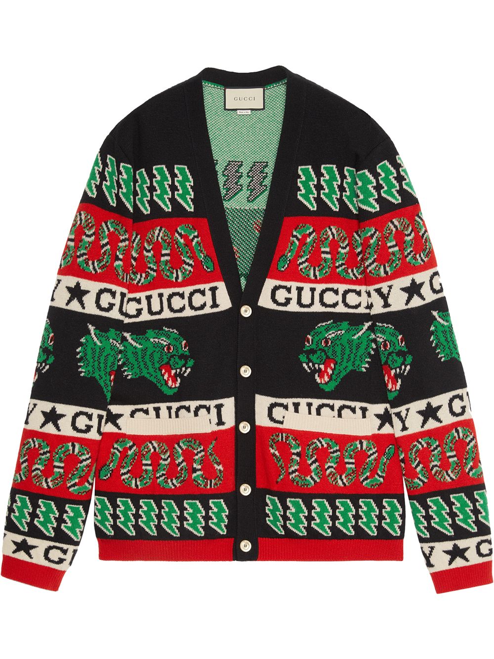 фото Gucci кардиган с жаккардовым орнаментом