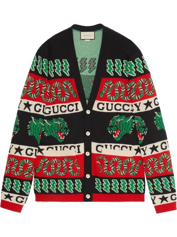 jacquard cardigan mens