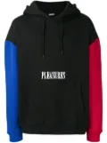 Pleasures logo colour-block hoodie - Black