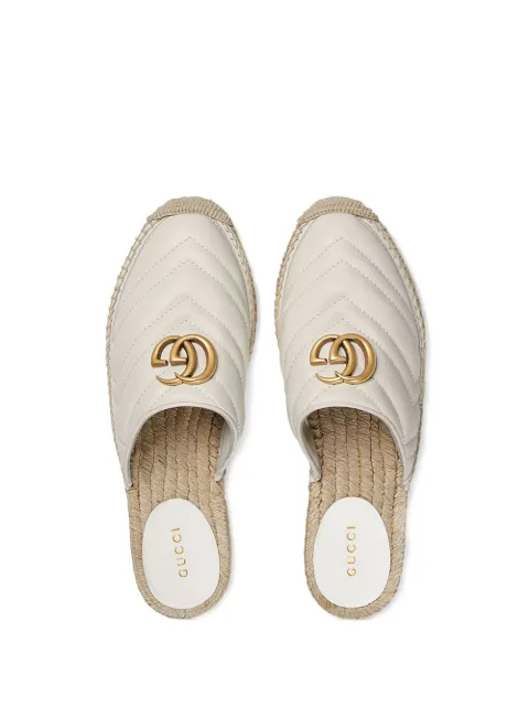 gucci white leather espadrilles