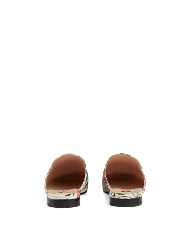 gucci princetown canvas slippers