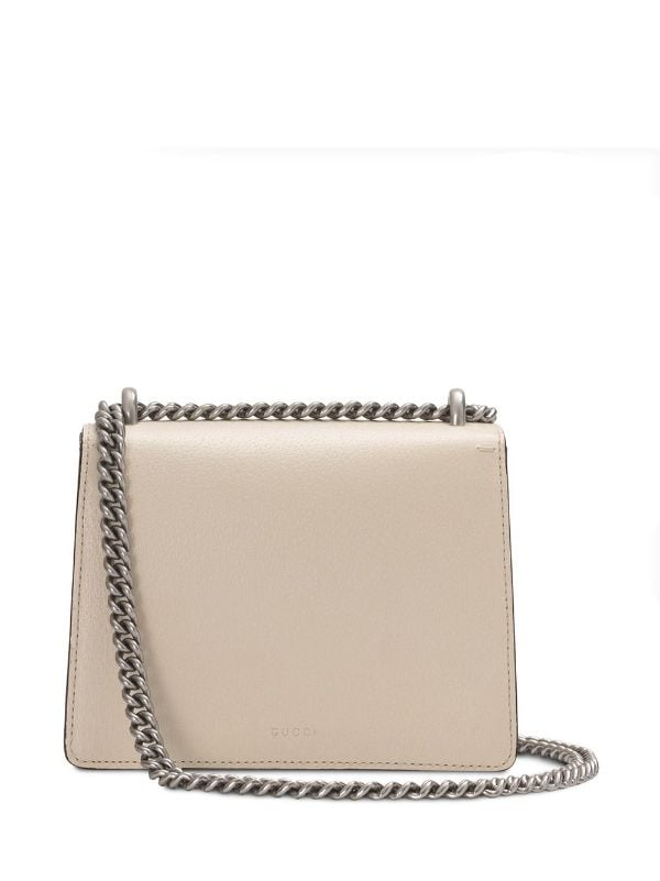 Gucci Dionysus Mini Leather Chain Wallet, White, Leather
