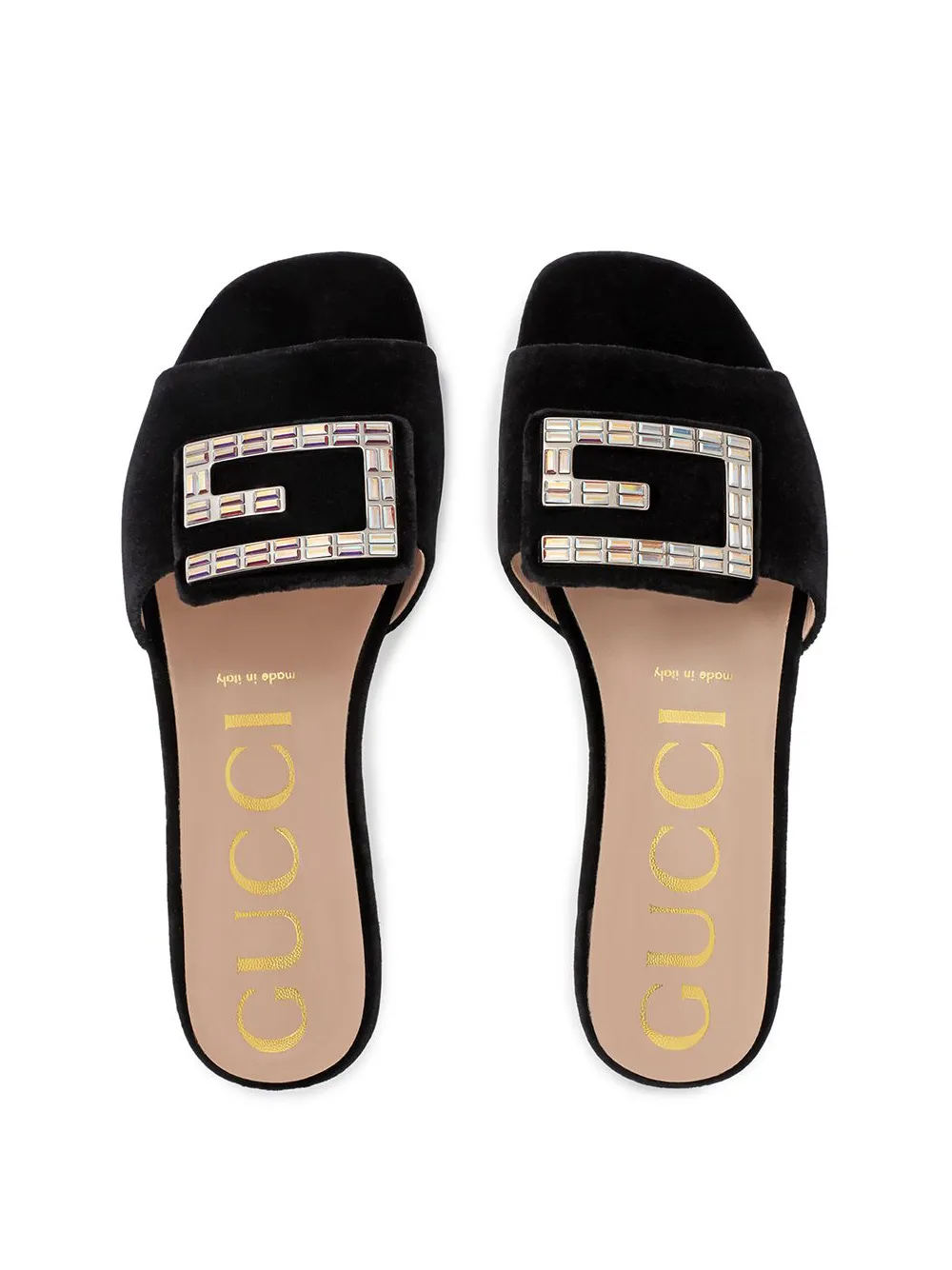 gucci velvet slides