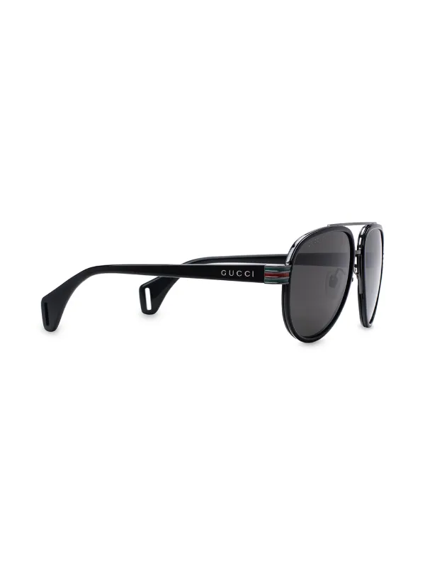 gucci sunglasses aviator black