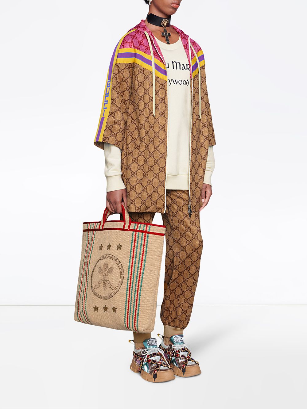 Gucci Print Jute Tote Bag - Farfetch