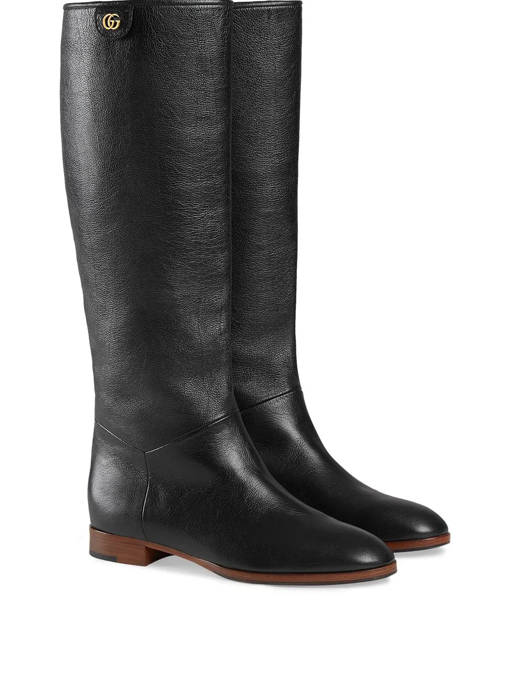 Shop black Gucci Leather boot with Express Delivery - Farfetch