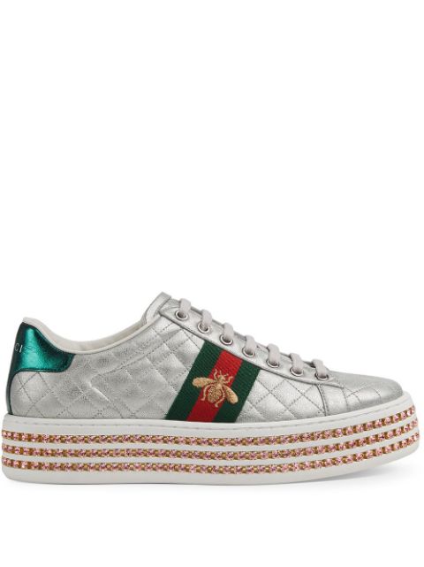 Gucci Ace sneaker with crystals SS19 | Farfetch.com