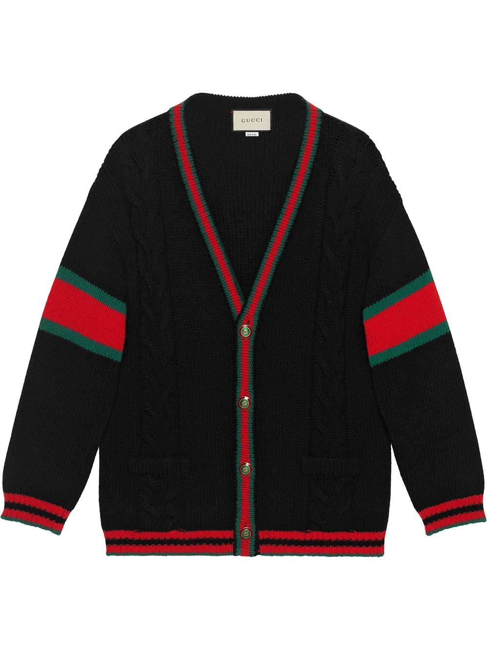 gucci sweater black and red