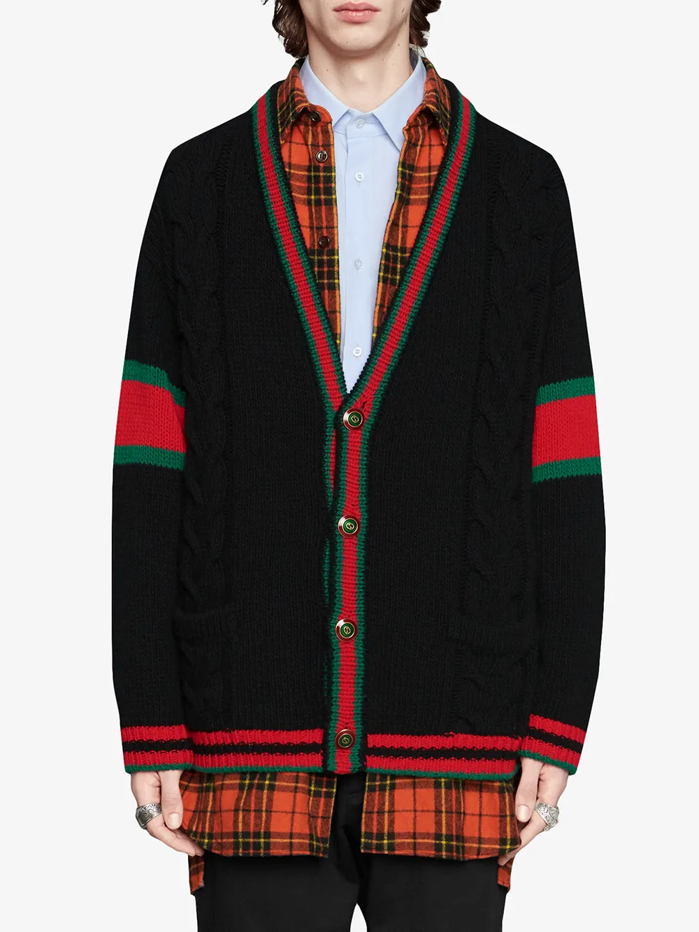 Gucci oversize 2025 cable knit cardigan