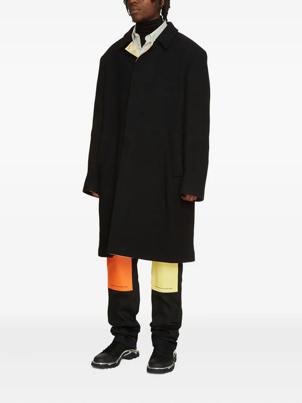 Raf Simons single-breasted coat Zwart