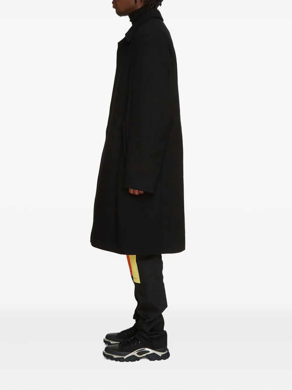 Raf Simons single-breasted coat Zwart