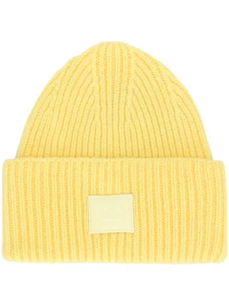 acne studios yellow beanie