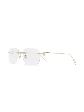 rimless square shaped glasses展示图