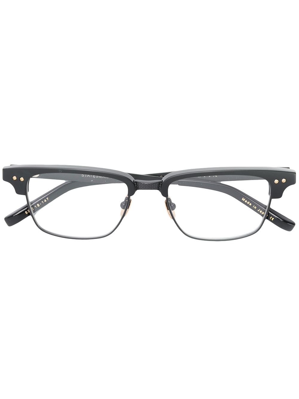 DITA EYEWEAR SQUARE FRAME GLASSES - 黑色