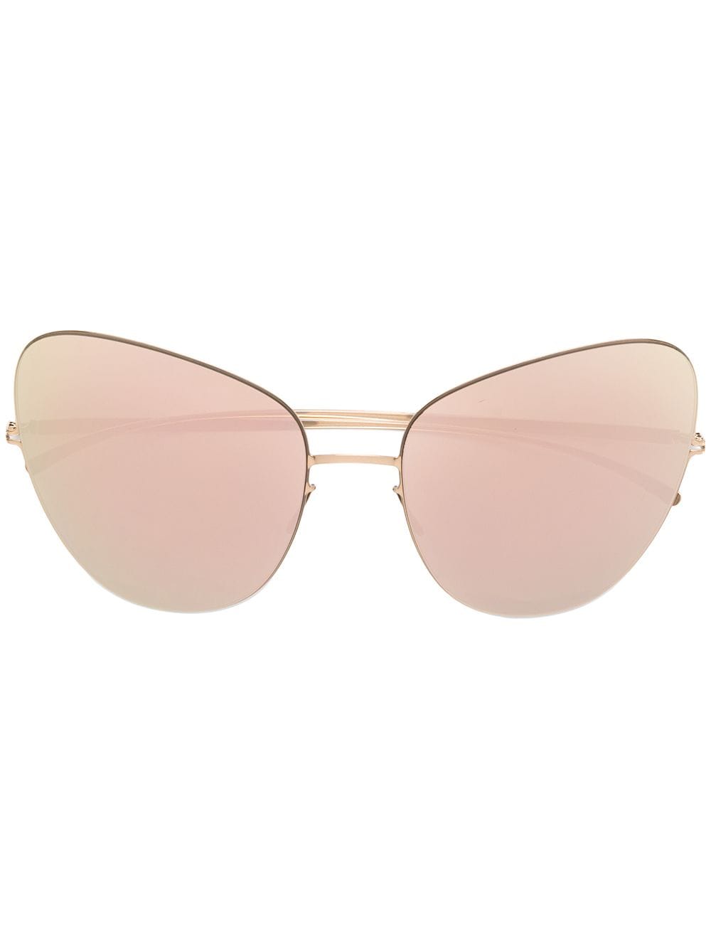 Shop Mykita X Maison Margiela Mirrored Sunglasses In Gold