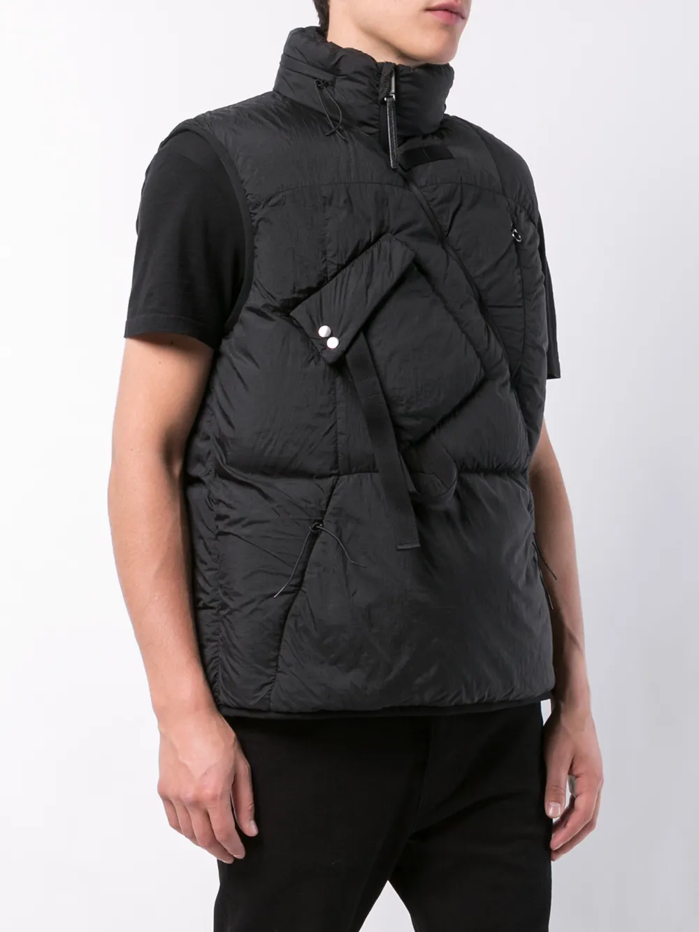 asymmetric puffer vest