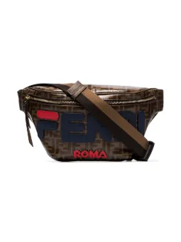 Mania logo leather crossbody bag