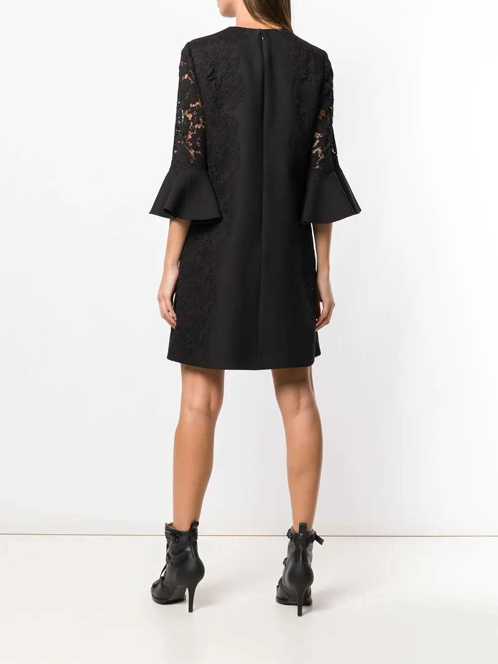 Valentino Garavani heavy lace dress Zwart