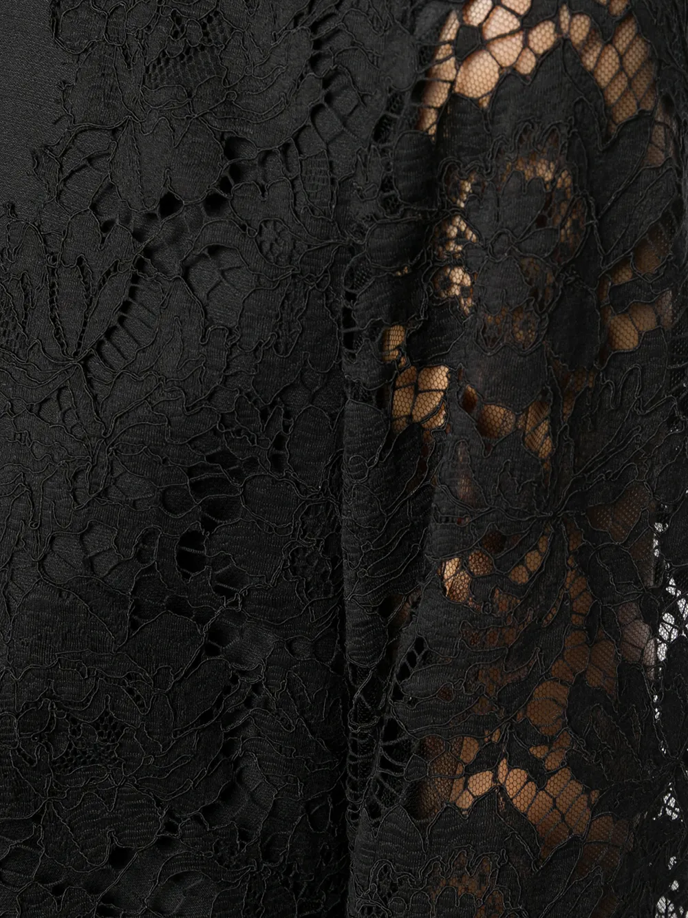 Valentino Garavani heavy lace dress Zwart