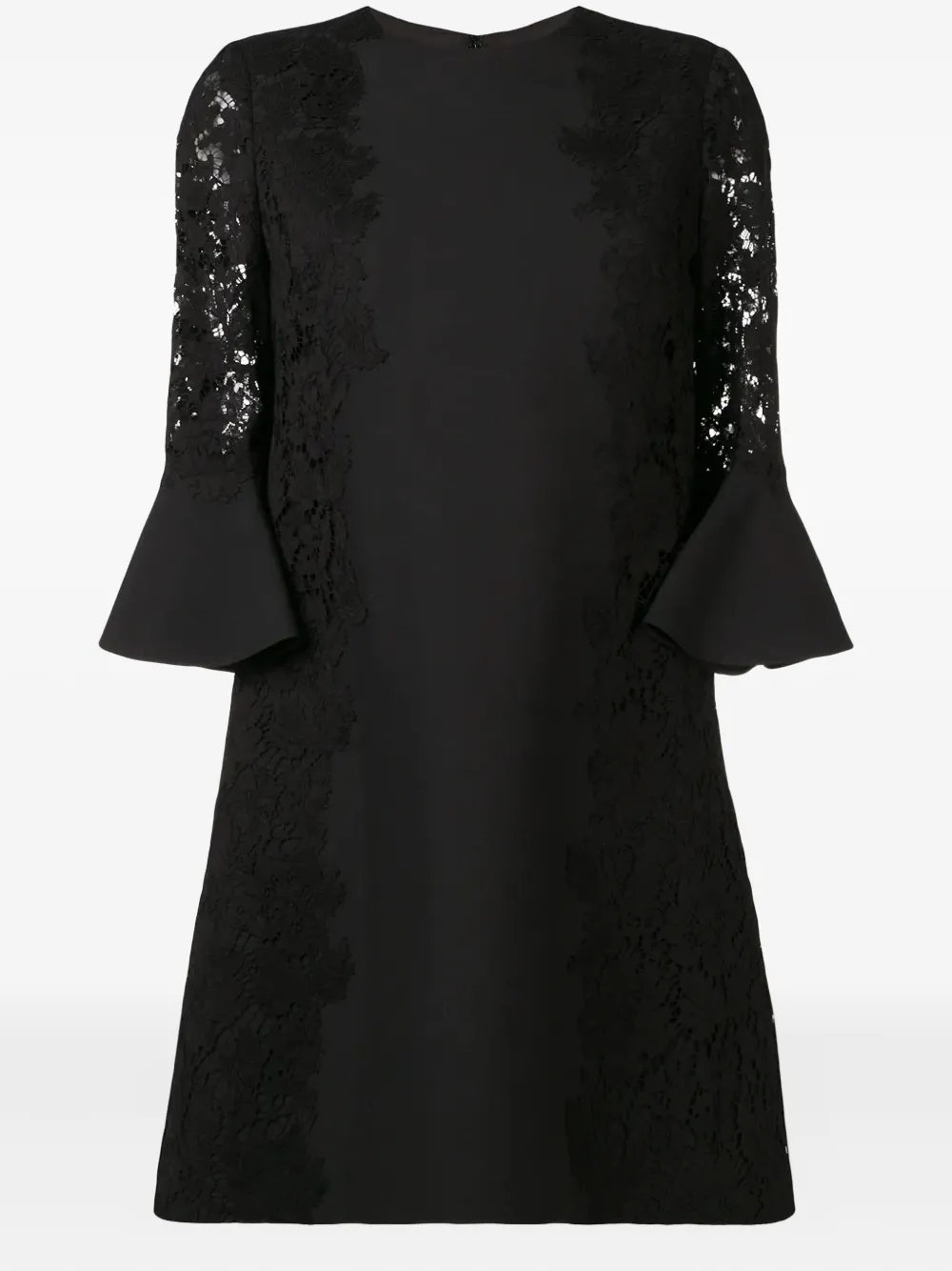 Valentino Garavani heavy lace dress Zwart